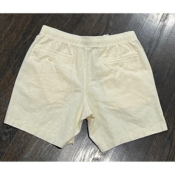 Goodlife Shorts Women’s XL Linen Blend Light Yellow Elastic Drawstring Pockets - Picture 2 of 8